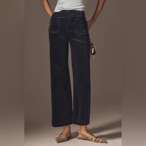 The Colette Scallop Pocket Corduroy Crop
Wide-Leg Pants by Maeve Sz 34